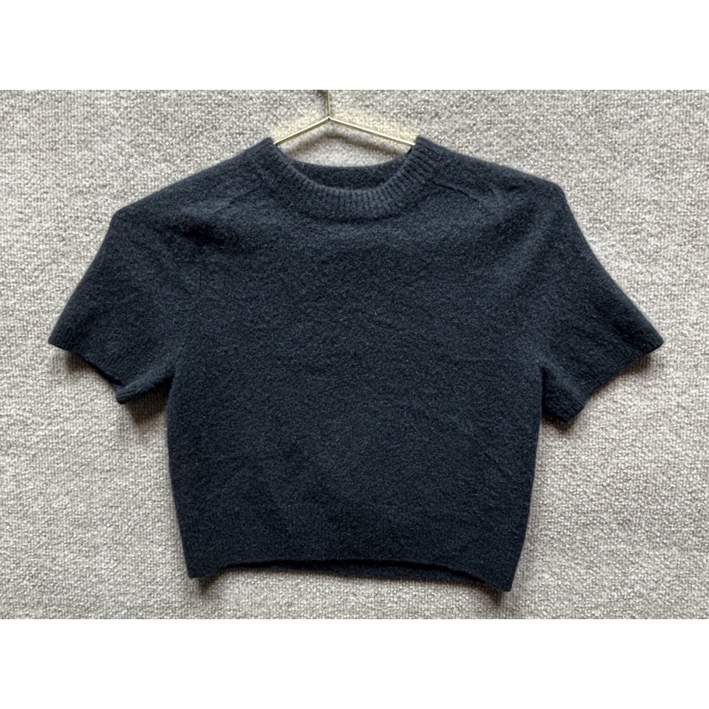 Abercrombie & Fitch Cashmere Short Sleeve Sweater Shirt Size Womens‎ Small Black